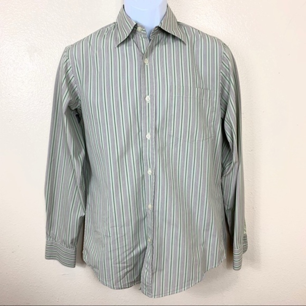 Banana Republic Men’s shirt Green striped Sz Small